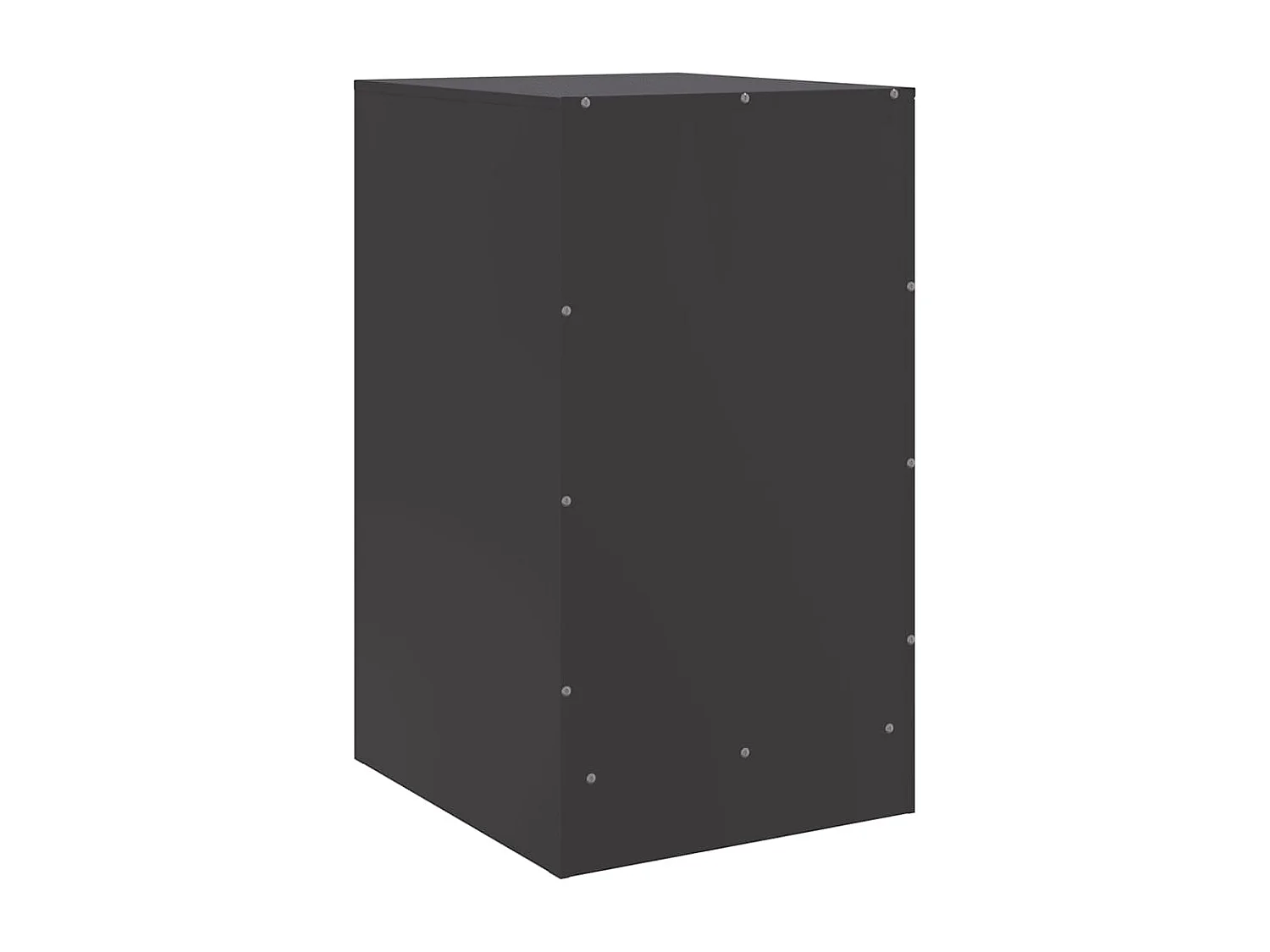 Table de chevet noir 34,5x39x62 cm acier