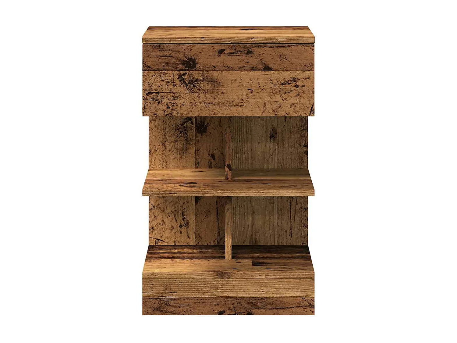 Tables de chevet 2 pièces vieux bois 40x35x65 cm bois d’ingénierie