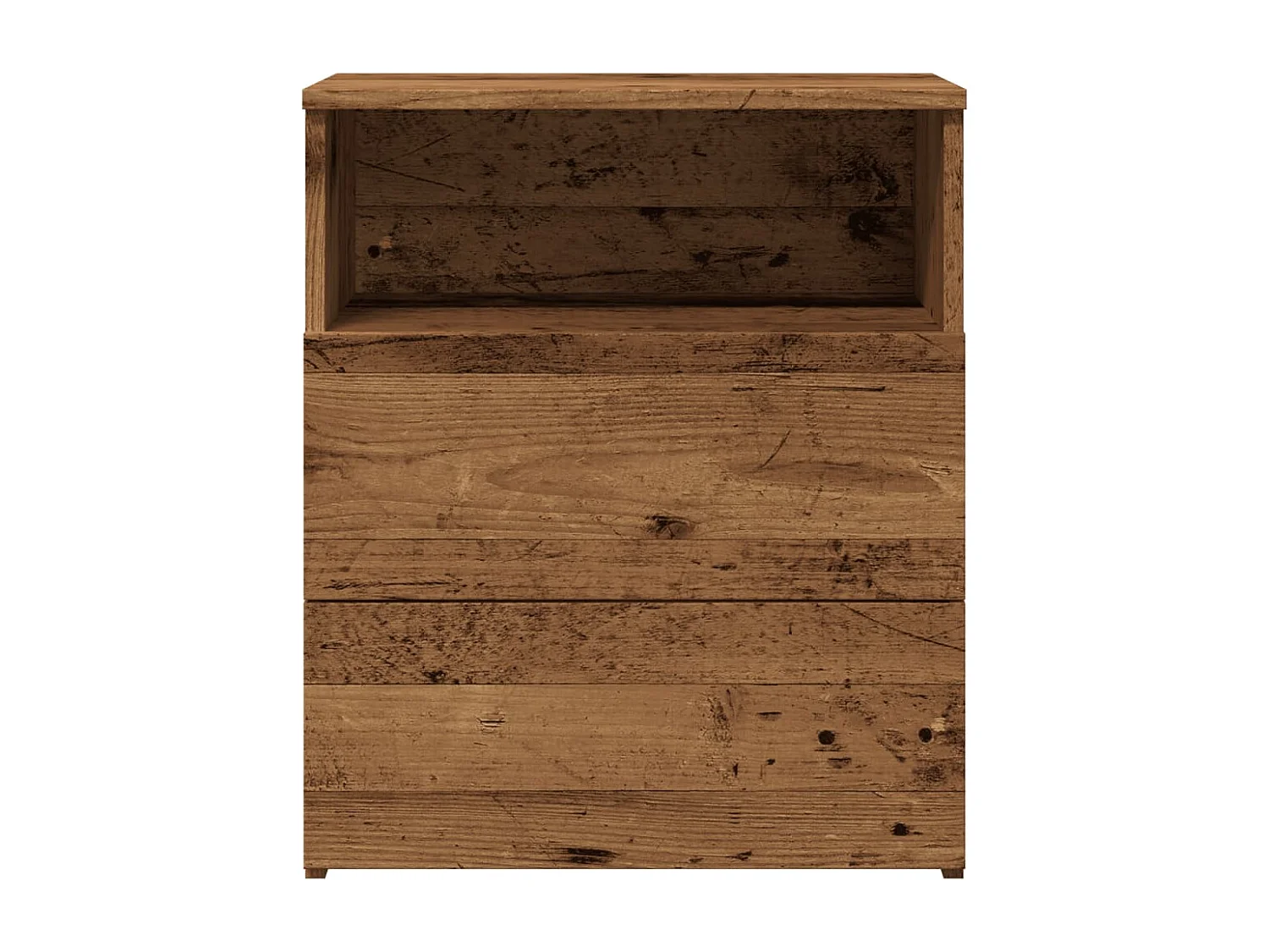 Tables de chevet 2 pièces vieux bois 50x32x60 cm bois d'ingénierie