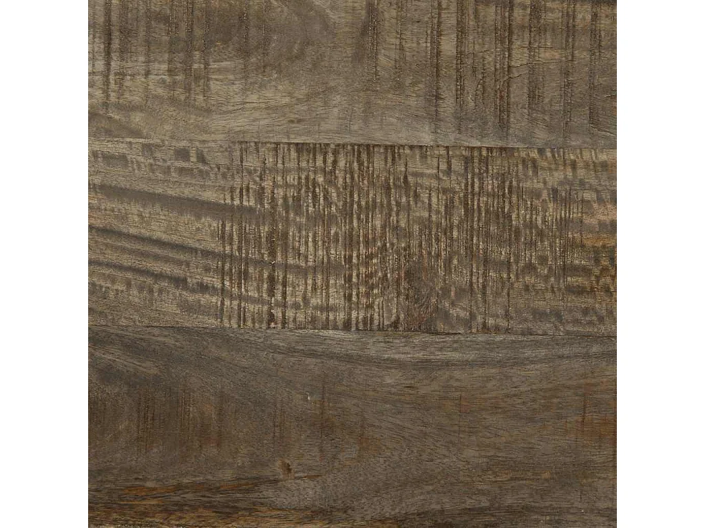 Mesita de noche de madera maciza de mango gris claro 40x33x46cm