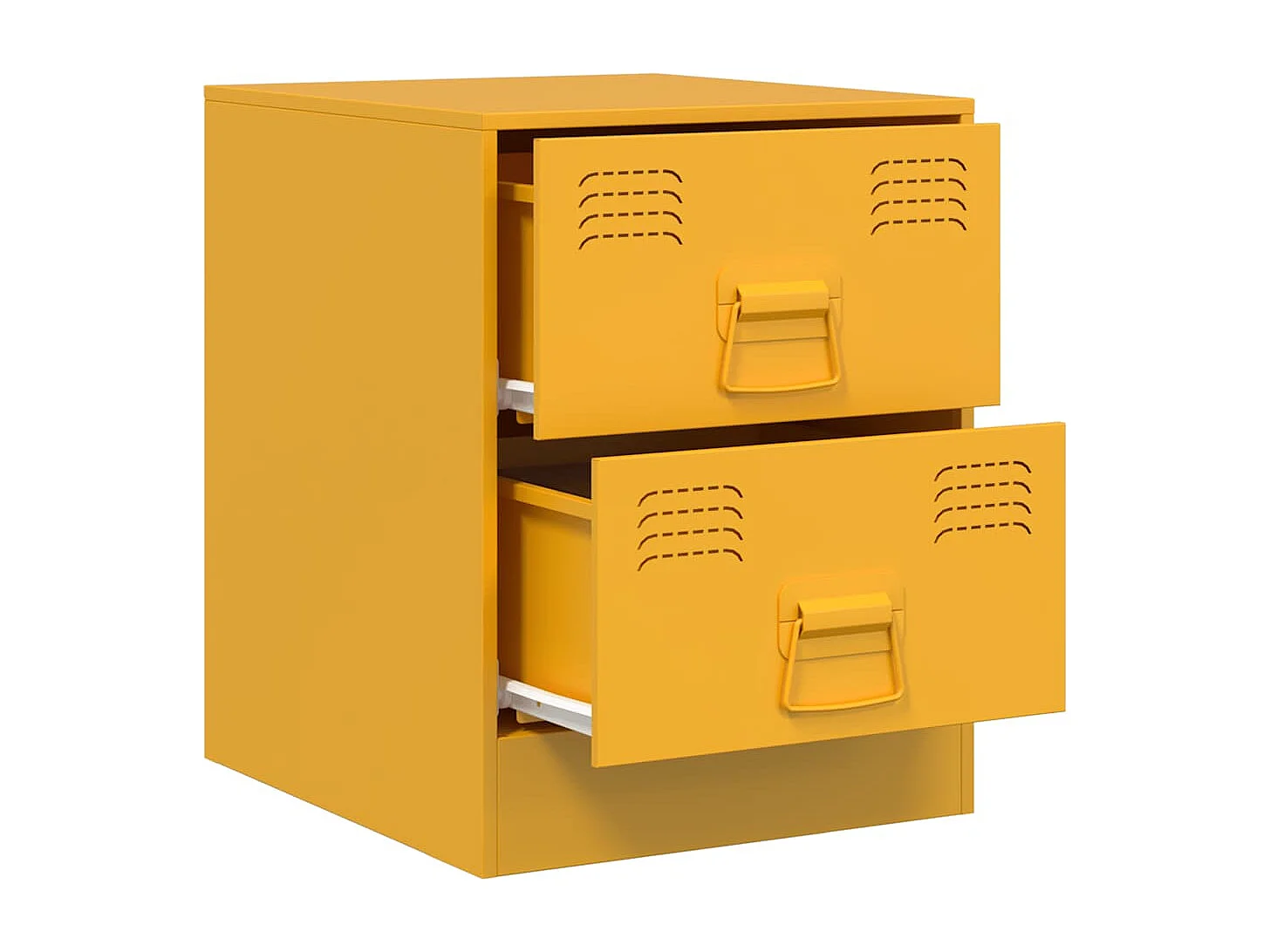 Tables de chevet 2 pièces jaune 34,5x39x44 cm acier