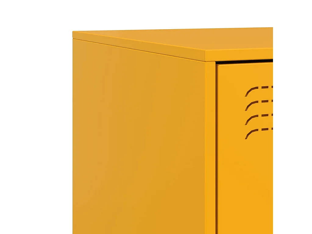 Tables de chevet 2 pièces jaune 34,5x39x44 cm acier