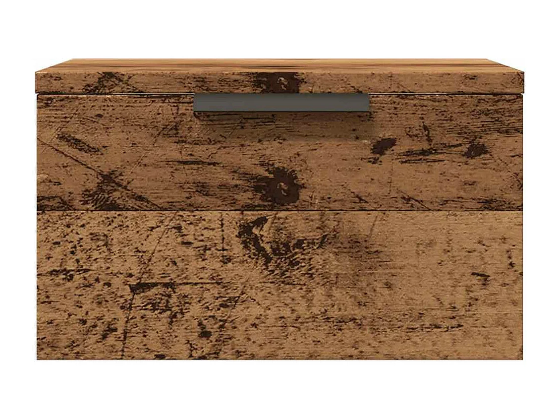 Tables de chevet murales 2 pièces vieux bois 34x30x20 cm