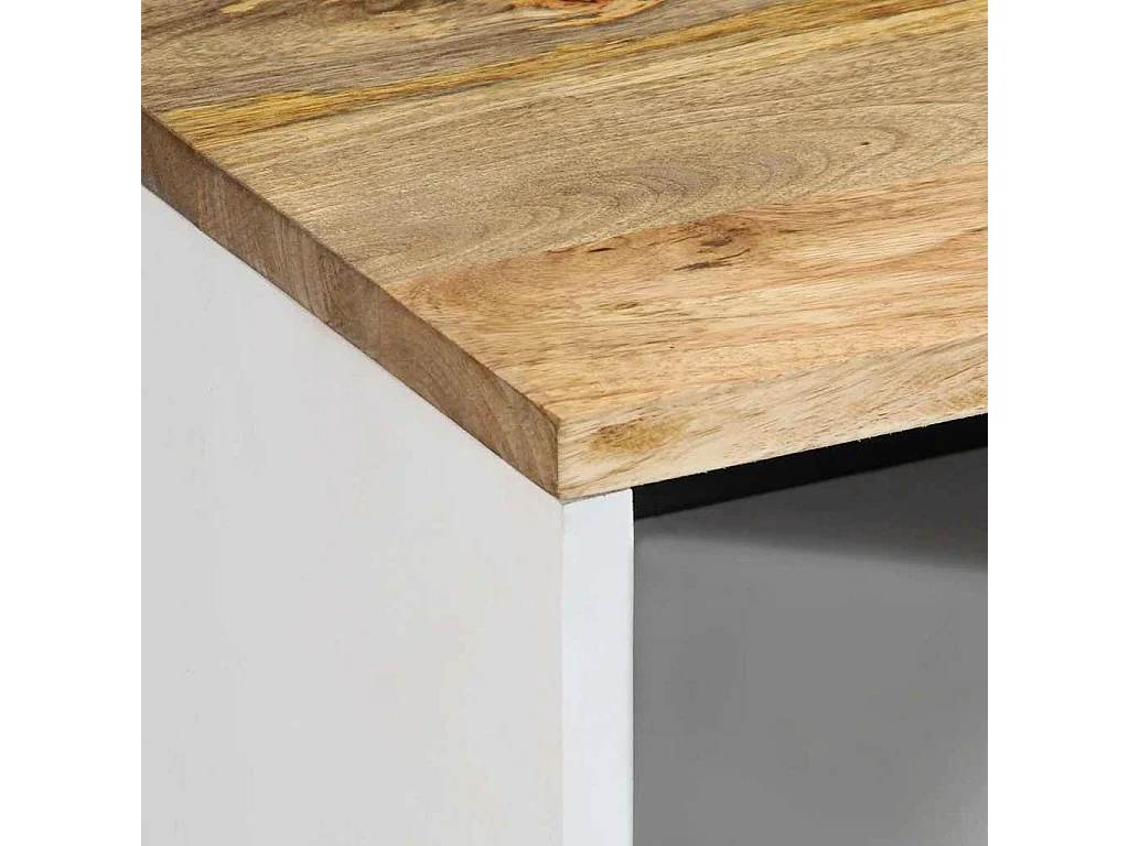 Table de chevet 50x33x60 cm bois de manguier massif