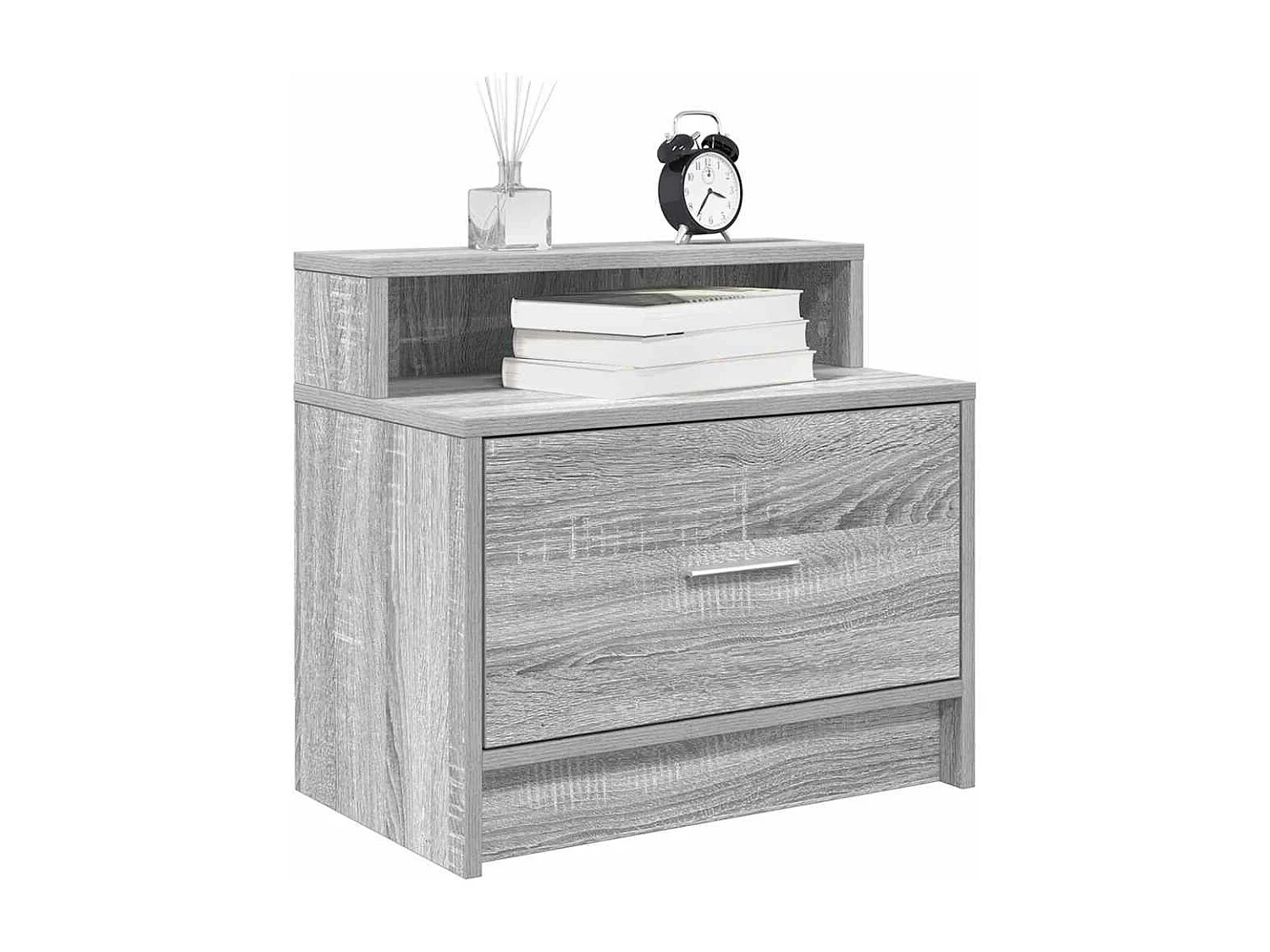 Tables de chevet avec tiroir 2 pièces sonoma gris 51x31x47 cm