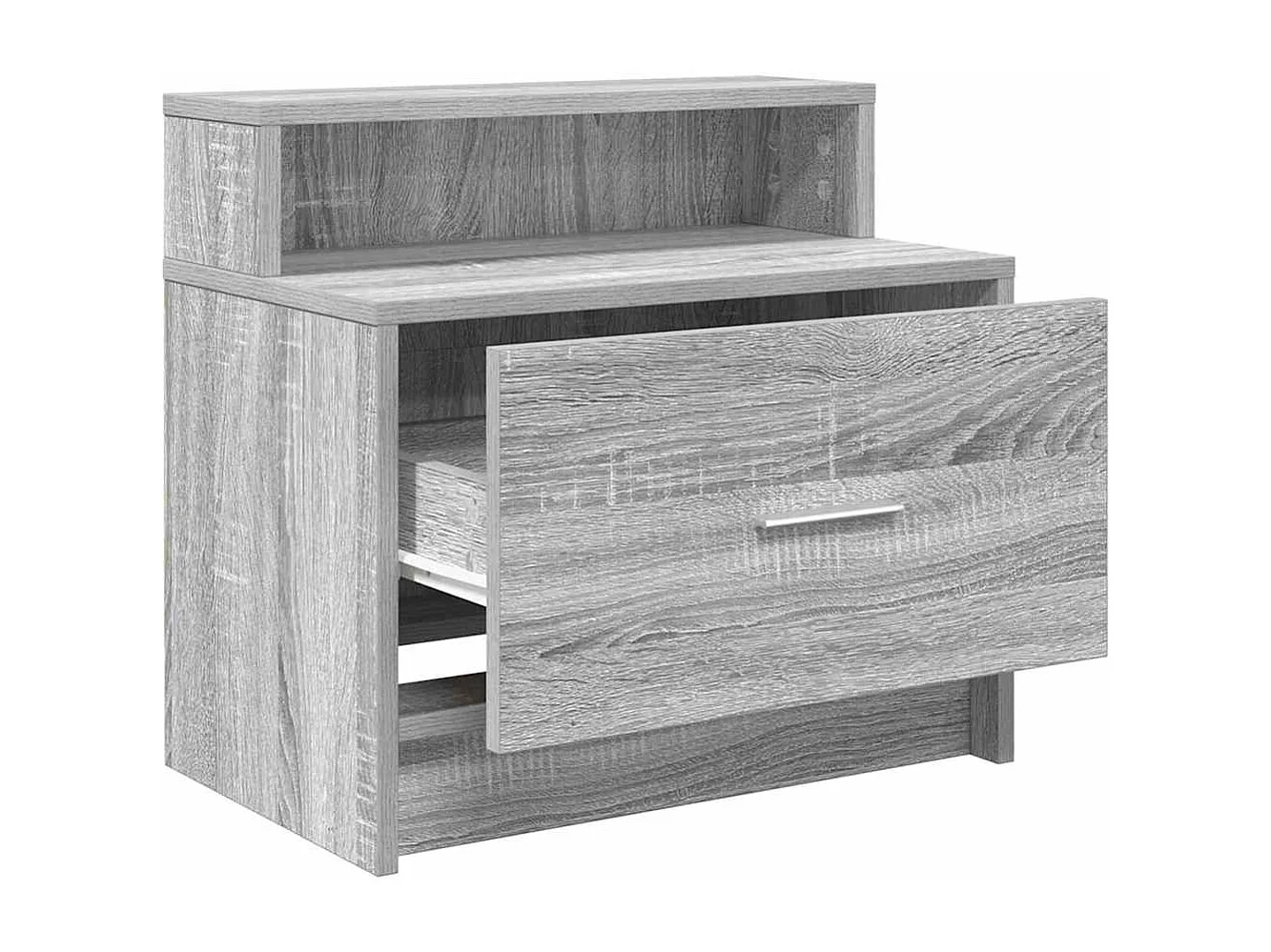 Tables de chevet avec tiroir 2 pièces sonoma gris 51x31x47 cm