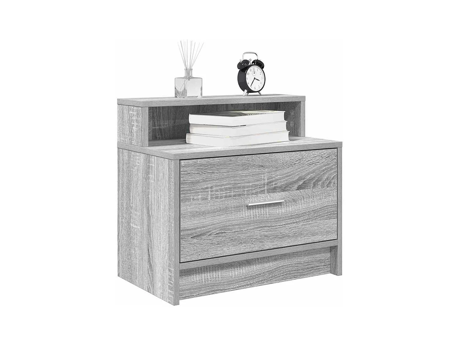 Tables de chevet avec tiroir 2 pièces sonoma gris 51x31x47 cm