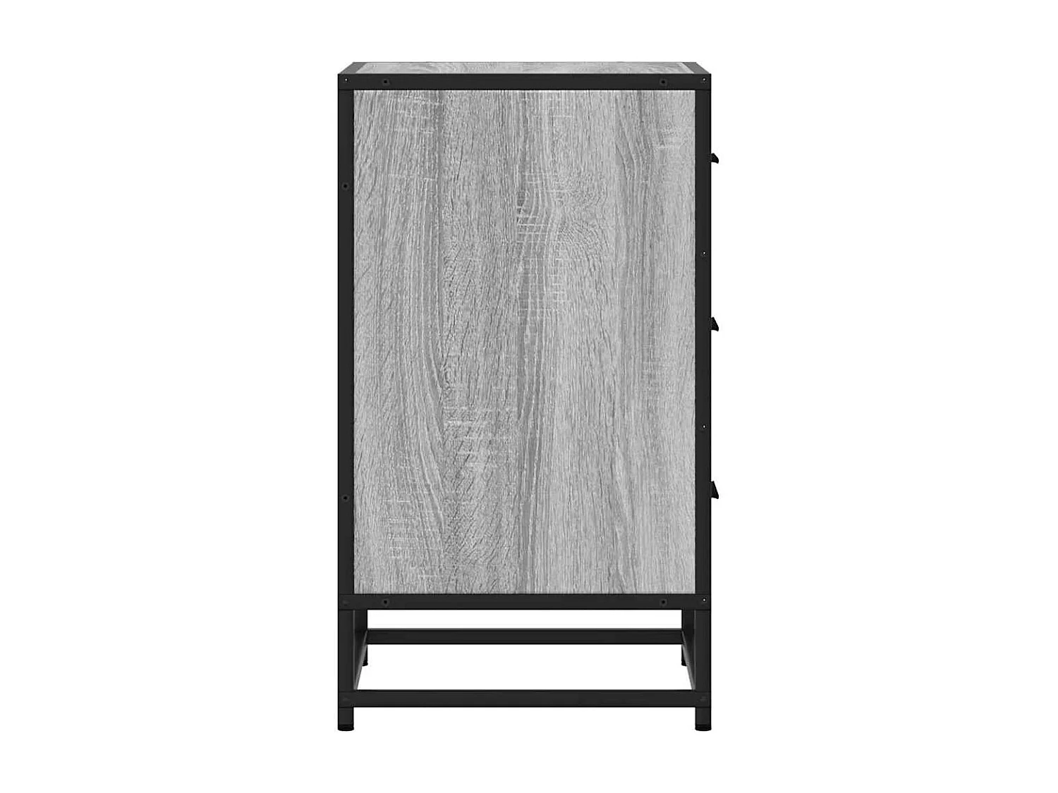 Table de chevet sonoma gris 40x34,5x60 cm bois ingénierie métal