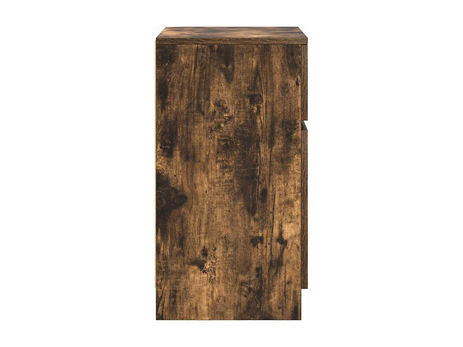 Nachtkastje 39x35x65 cm bewerkt hout gerookt eikenkleurig