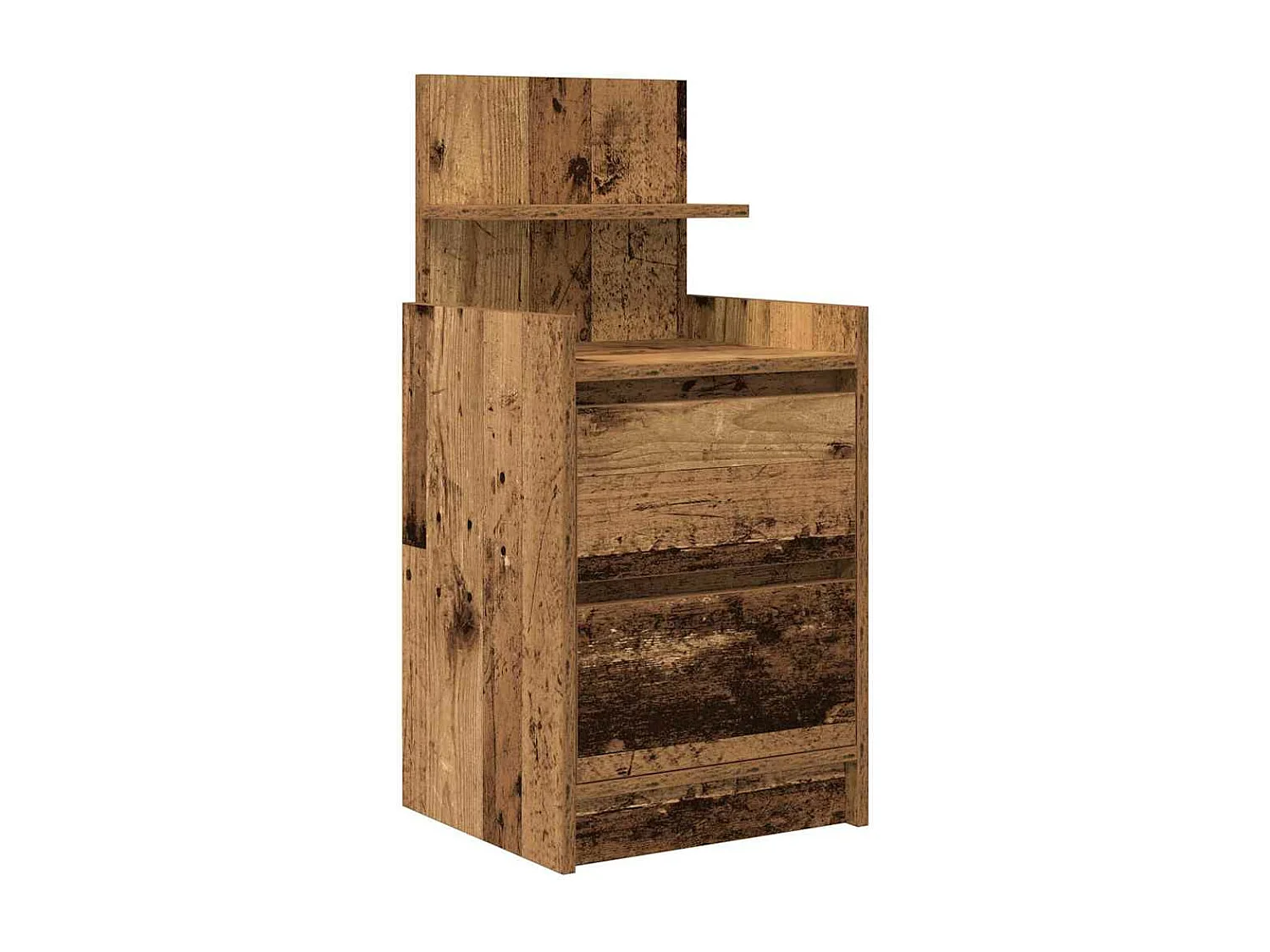Nachtkastjes met 2 lades 2 st 38x34x80 cm oud hout