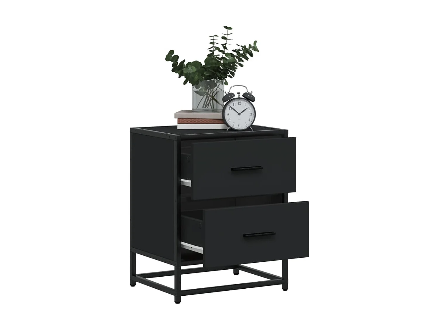 Tables de chevet 2 pièces noir 40x31x50 cm bois d'ingénierie