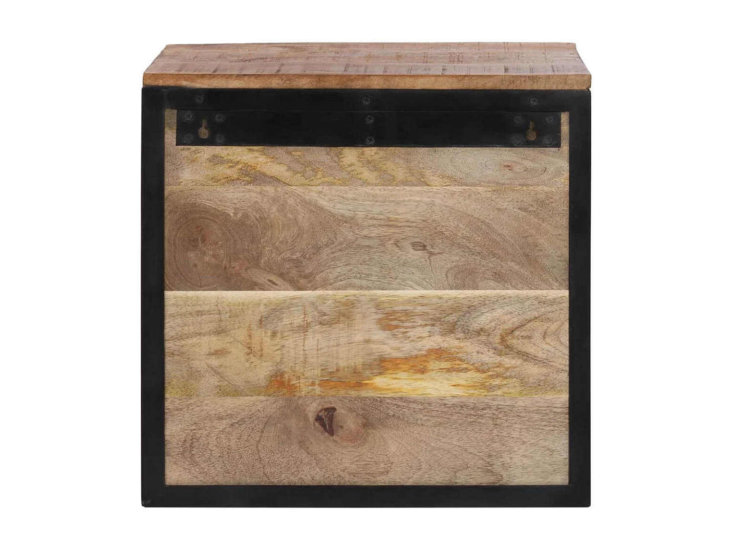 Mesita de noche madera maciza de mango 40x35x40 cm