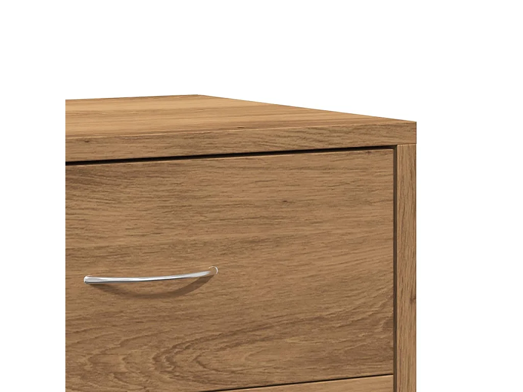 Table de chevet chêne artisanal 40x30x40 cm bois d'ingénierie