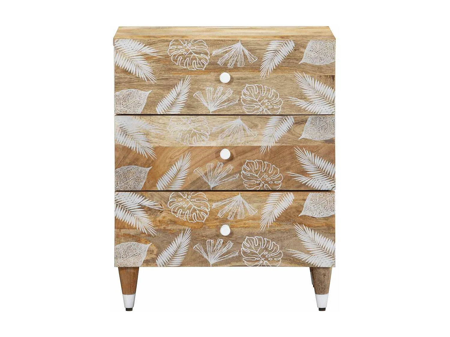 Mesa de cabeceira 50x33x60 cm madeira de mangueira maciça