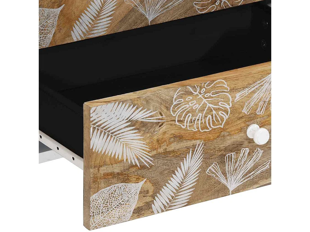 Mesa de cabeceira 50x33x60 cm madeira de mangueira maciça