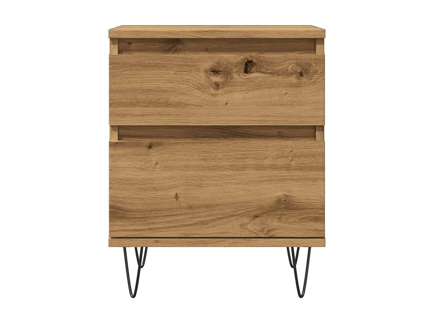 Table de chevet chêne artisanal 40x35x50 cm bois d’ingénierie