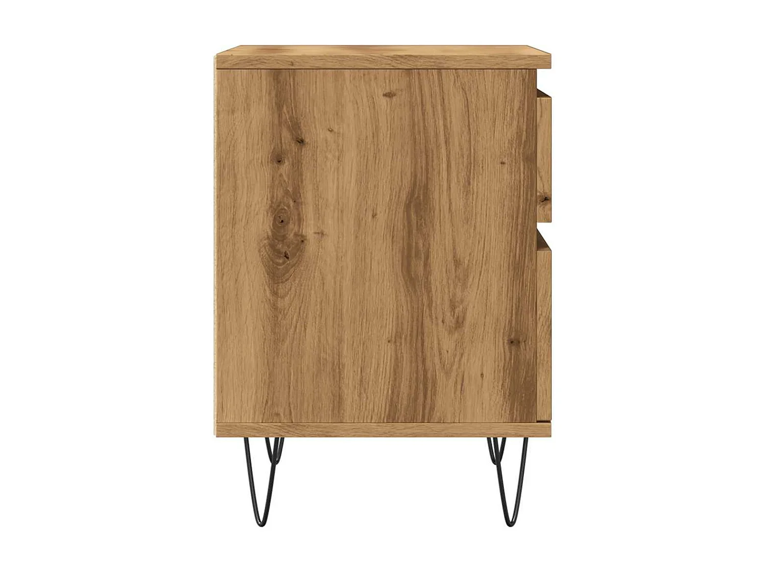 Table de chevet chêne artisanal 40x35x50 cm bois d’ingénierie