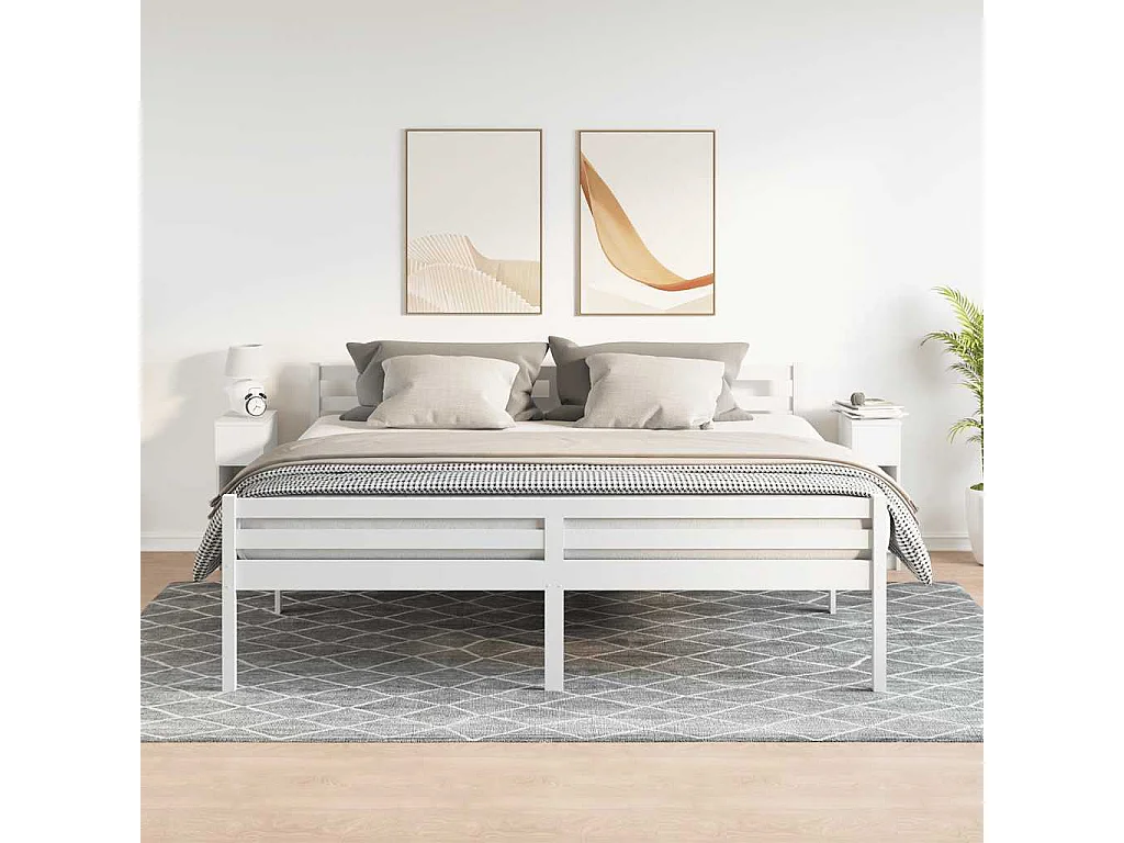 Nachtkastjes 2 st met lade 20x36x60 cm wit