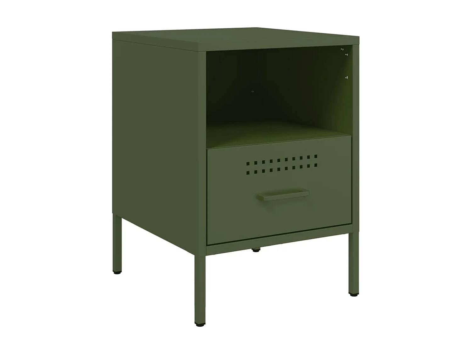 Tables de chevet 2 pièces vert olive 36x39x50,5 cm