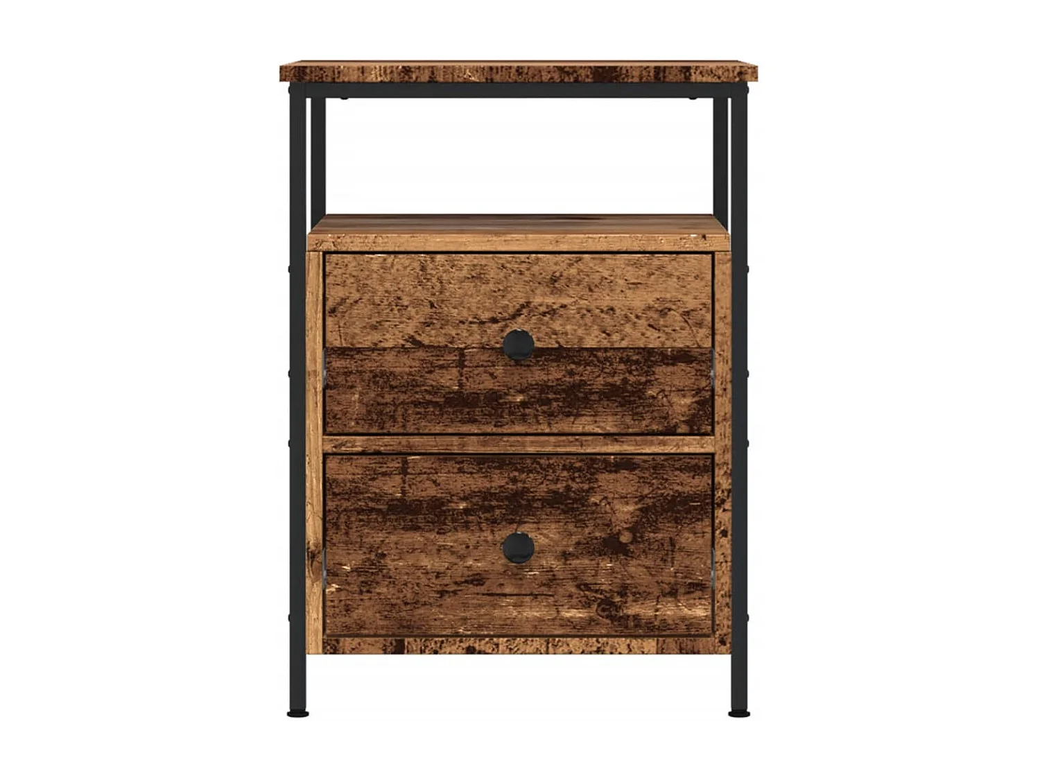 Table de chevet vieux bois 44x45x60 cm bois d'ingénierie