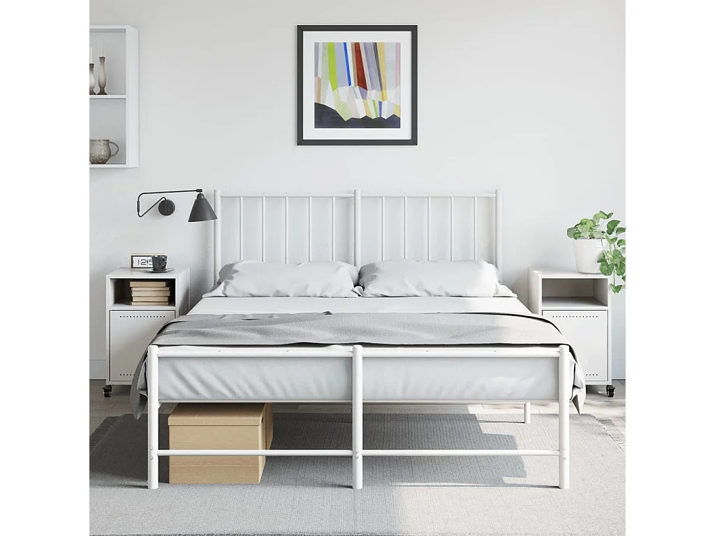 Nachtkastjes 2 st 36x39x59 cm staal wit