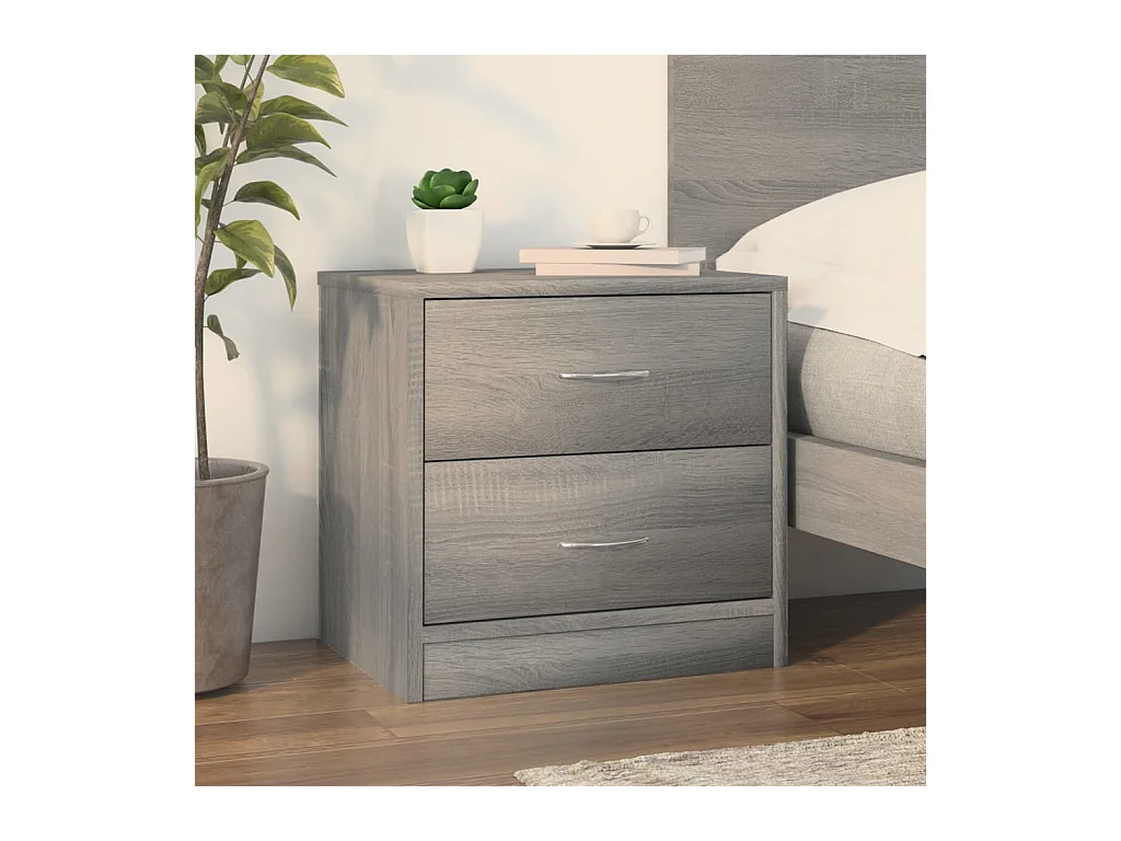 Table de chevet Sonoma gris 40x30x40 cm Bois d'ingénierie