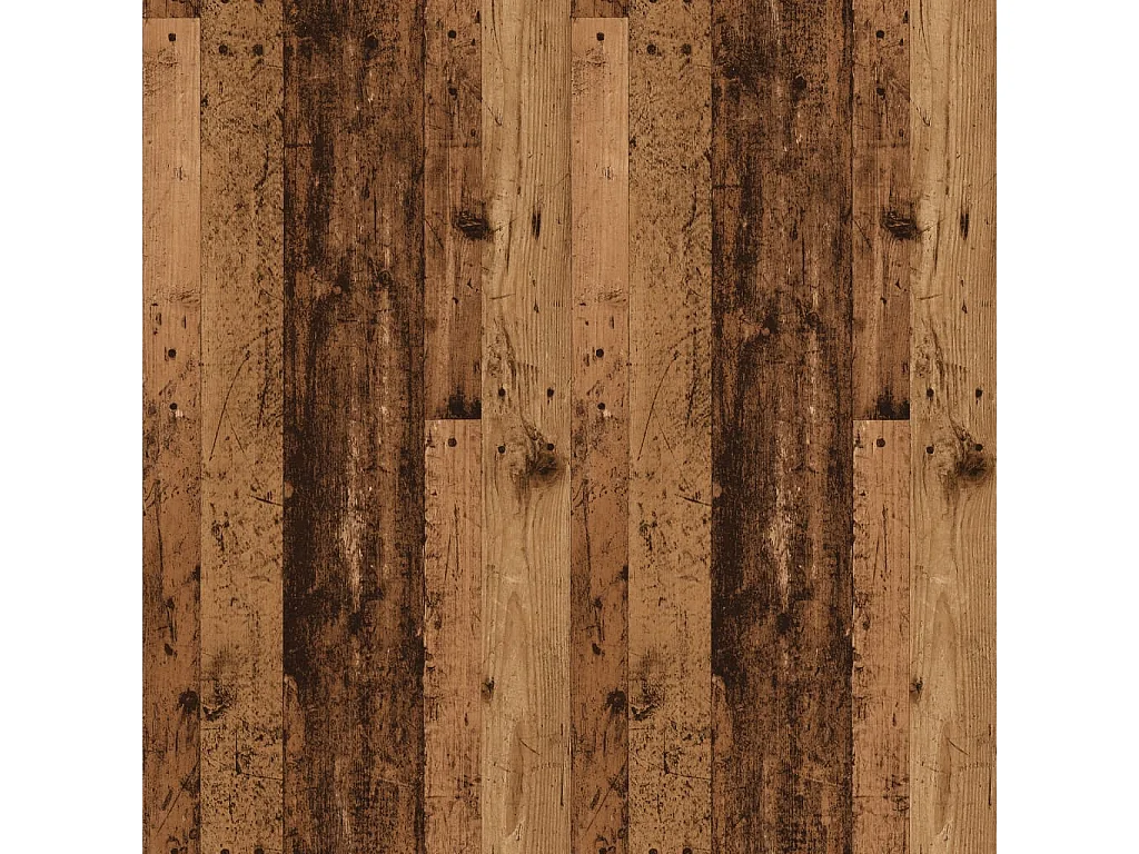 Mesita de noche con patas de metal madera envejecida 40x35x69cm