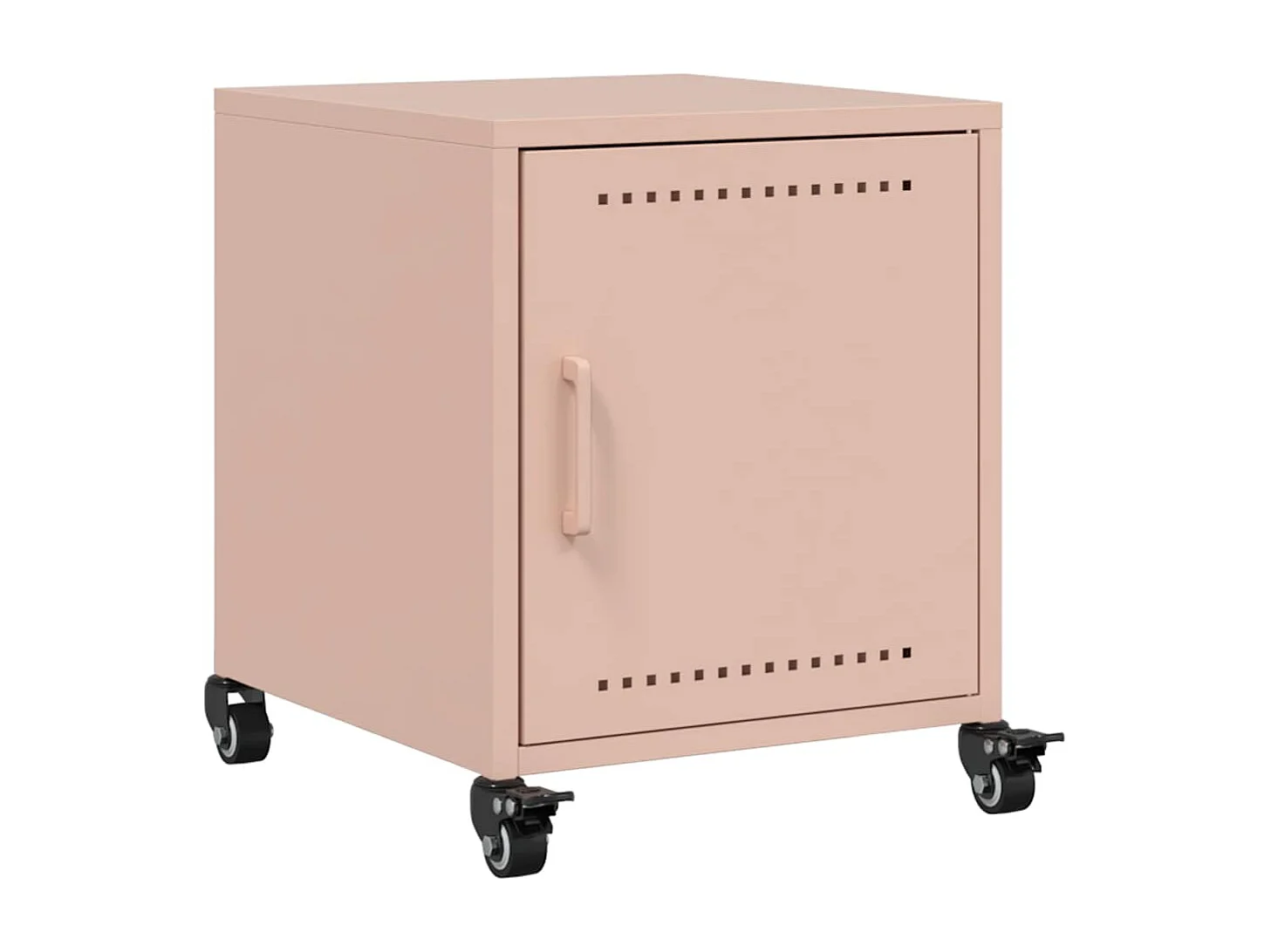 Tables de chevet 2 pièces rose 36x39x43,5 cm acier