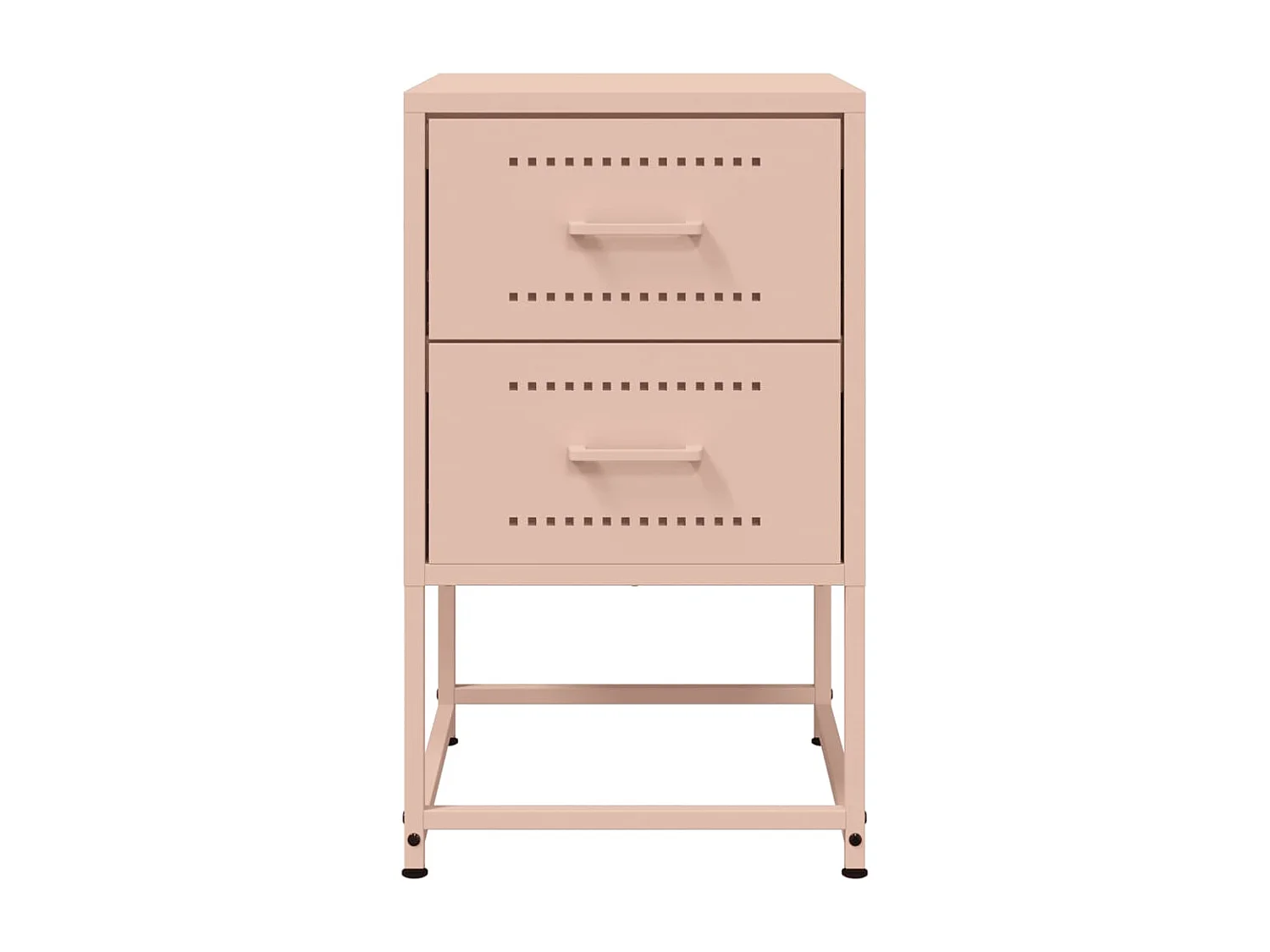 Table de chevet rose 36x39x60,5 cm acier