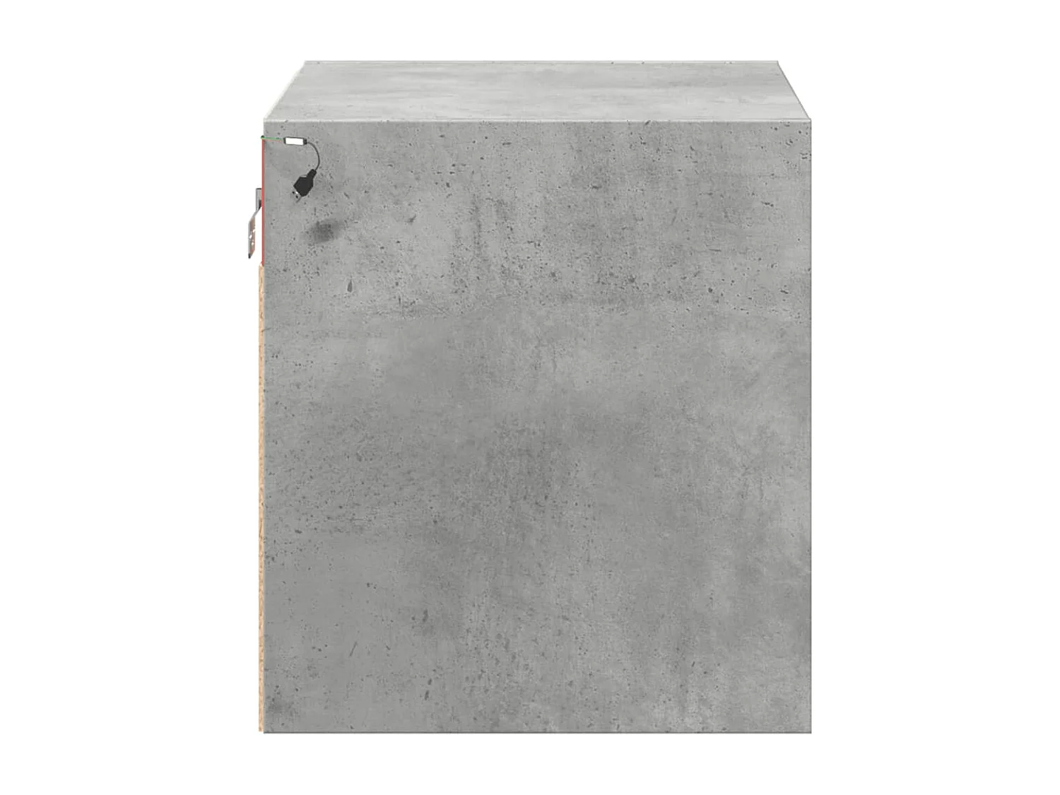 Mesitas de noche de pared con luces LED 2 unidades gris hormigón