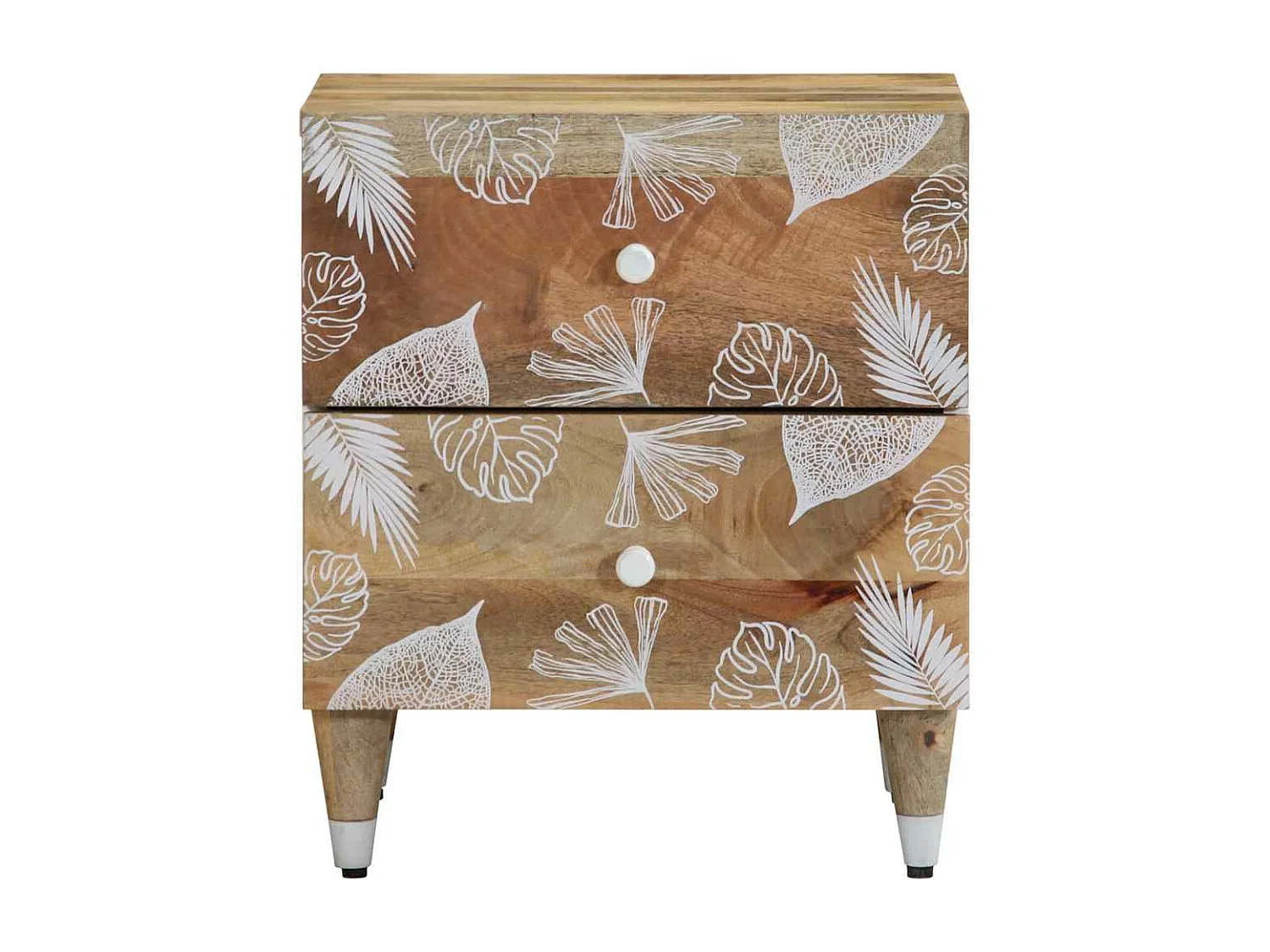 Mesa de cabeceira 40x33,5x46 cm madeira de mangueira maciça