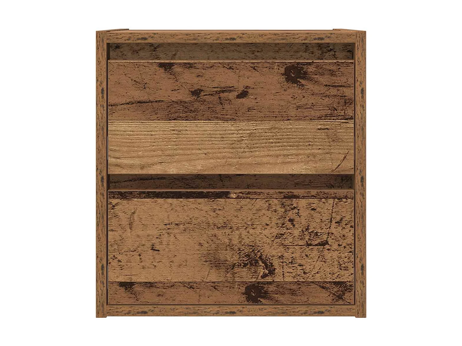 Nachtkastje wandgemonteerd 38x34x40 cm oud houtkleurig