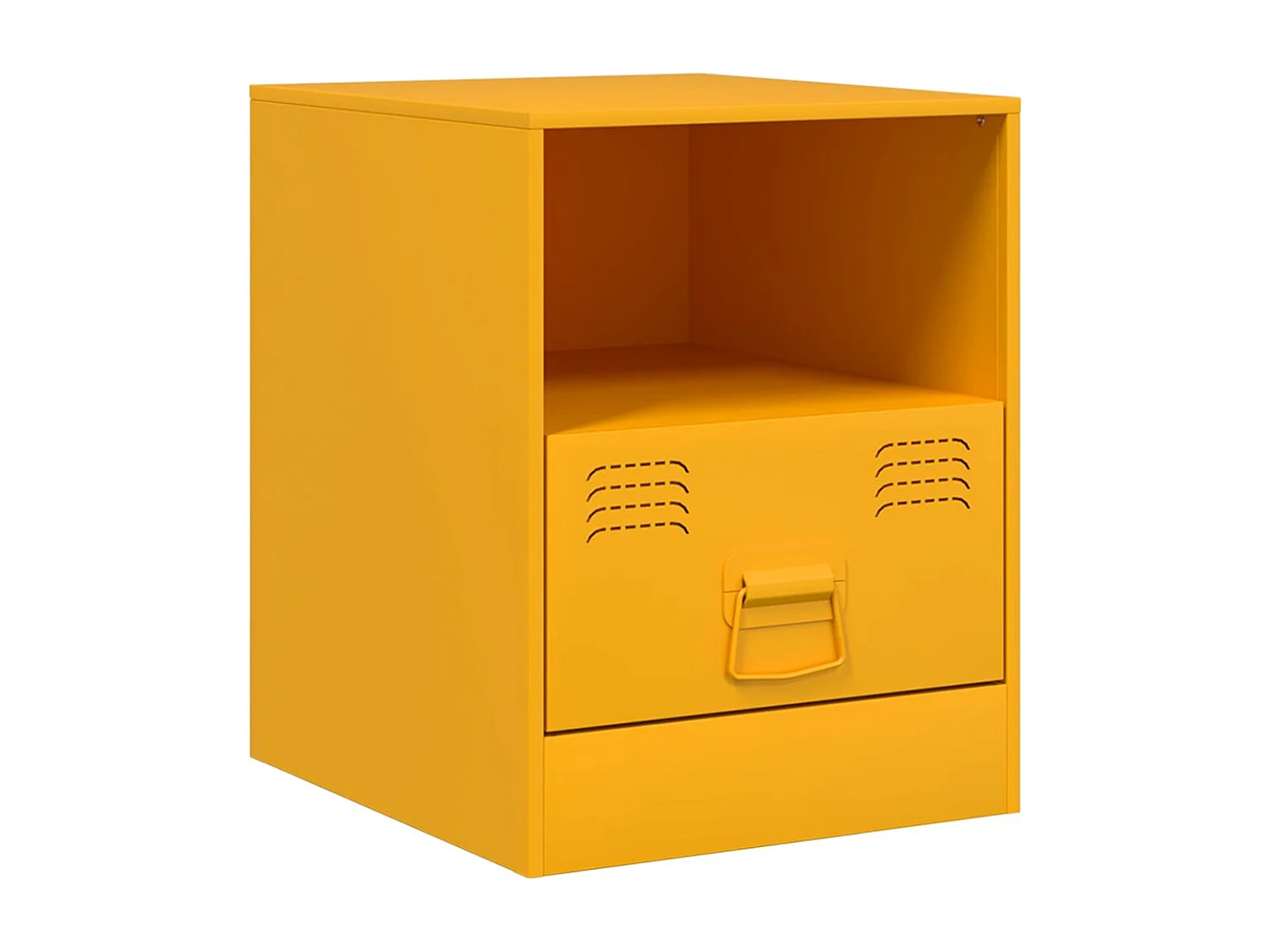 Tables de chevet 2 pièces jaune moutarde 34,5x39x44 cm acier