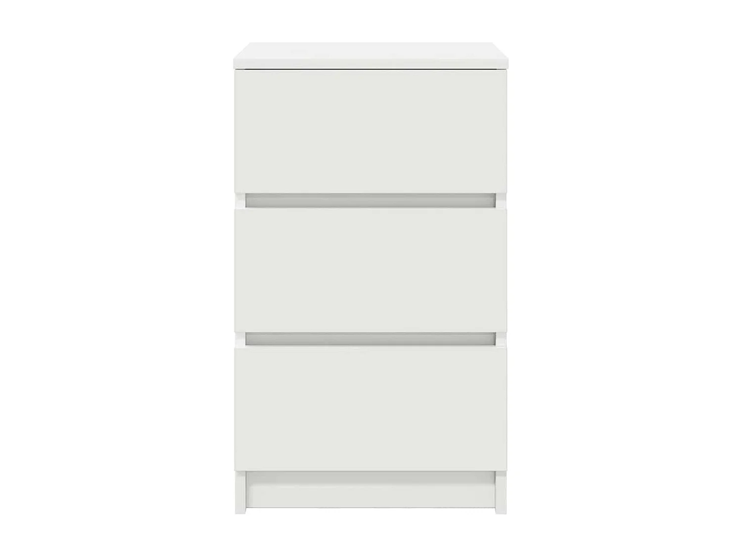 Mesa de cabeceira com 3 gavetas 39x35x65 cm branco
