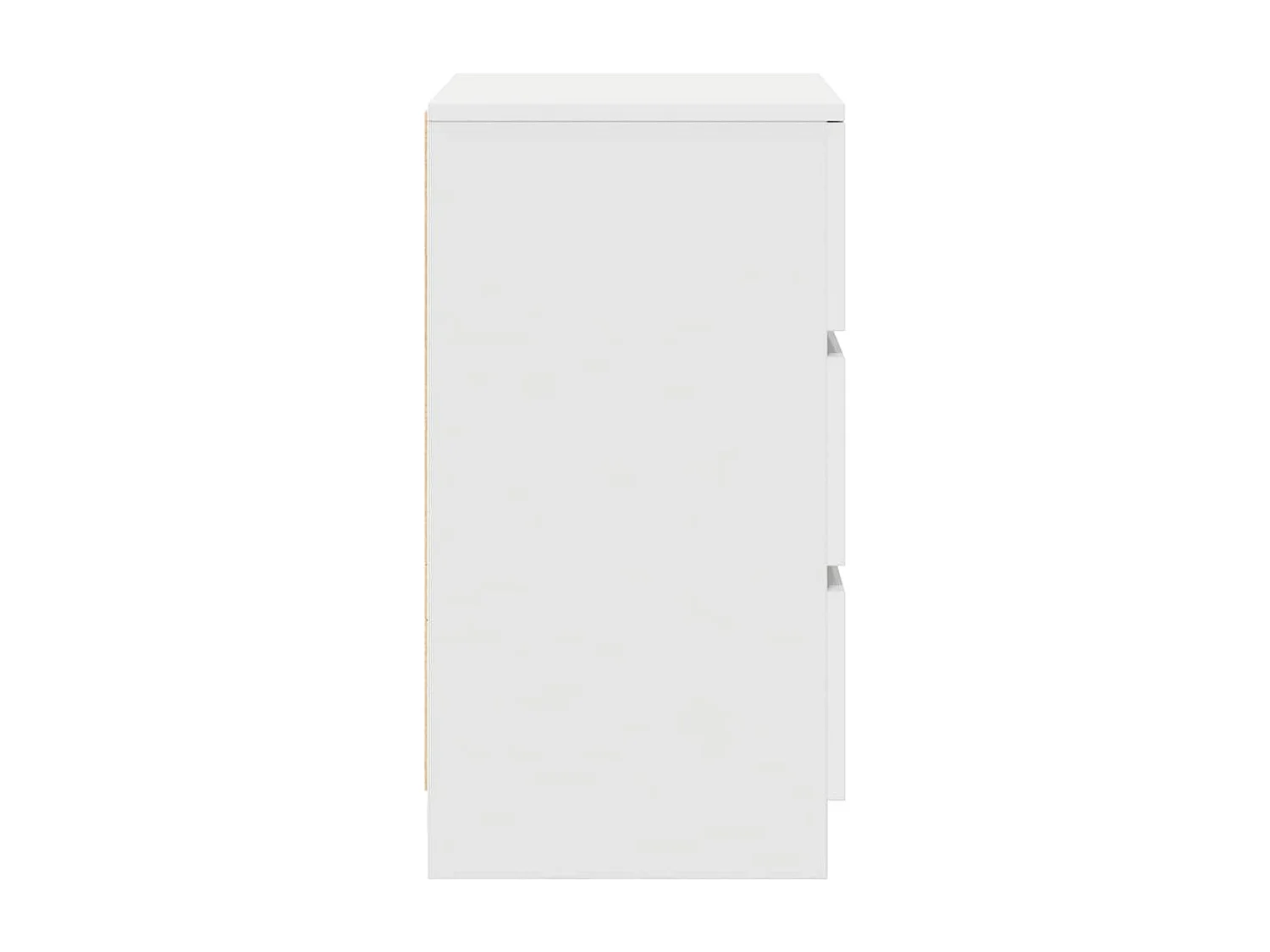 Mesa de cabeceira com 3 gavetas 39x35x65 cm branco