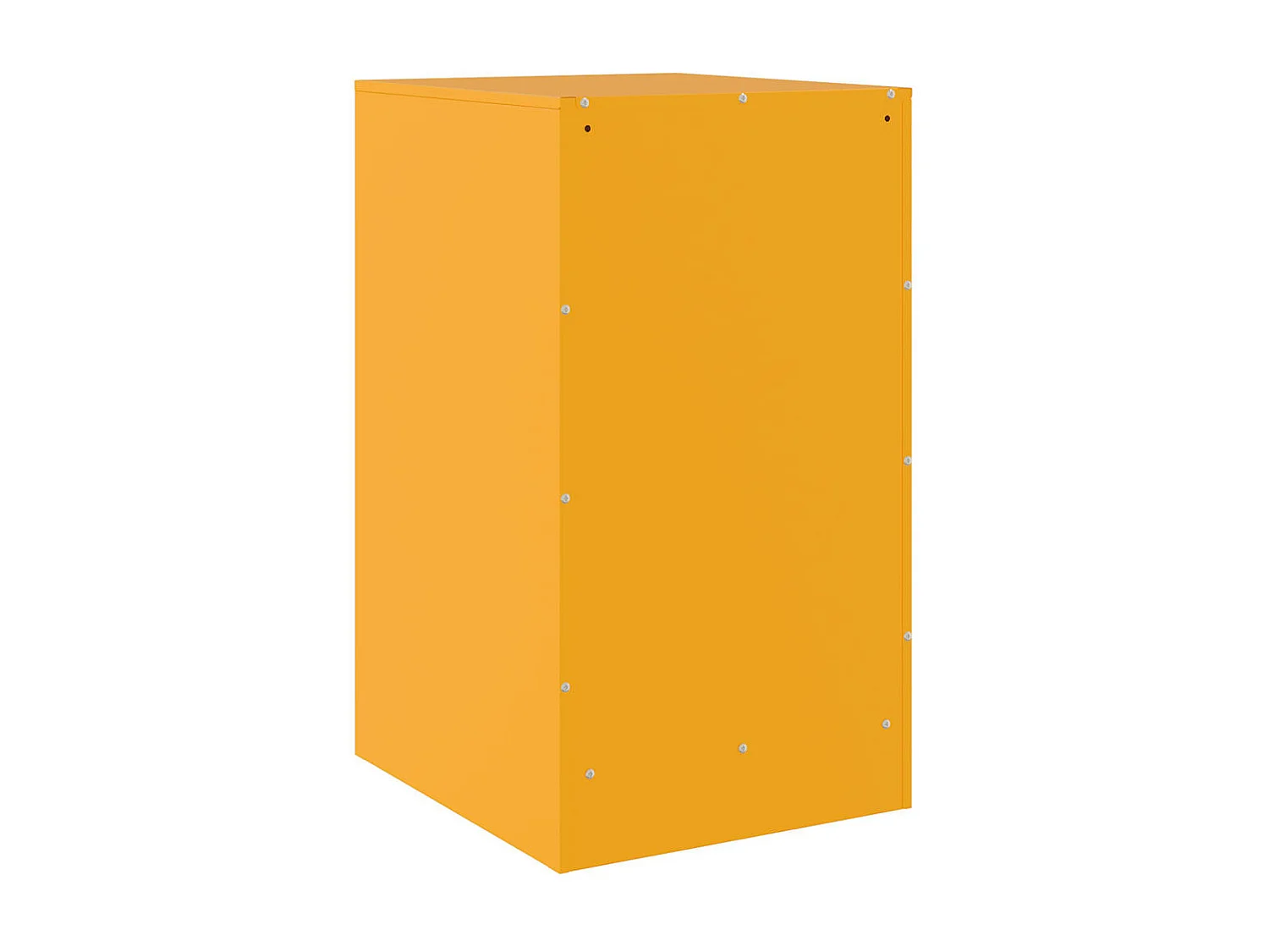 Table de chevet jaune moutarde 34,5x39x62 cm acier