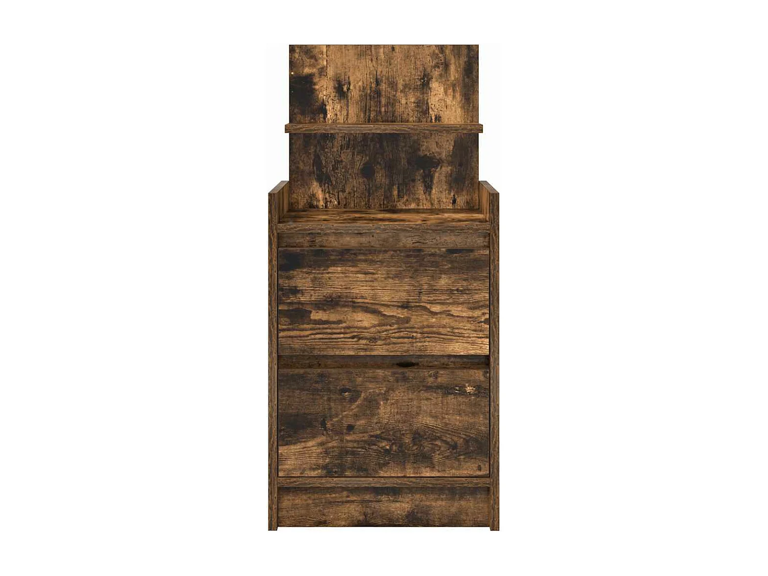 Tables de chevet avec 2 tiroirs 2 pièces chêne fumé 38x34x80 cm