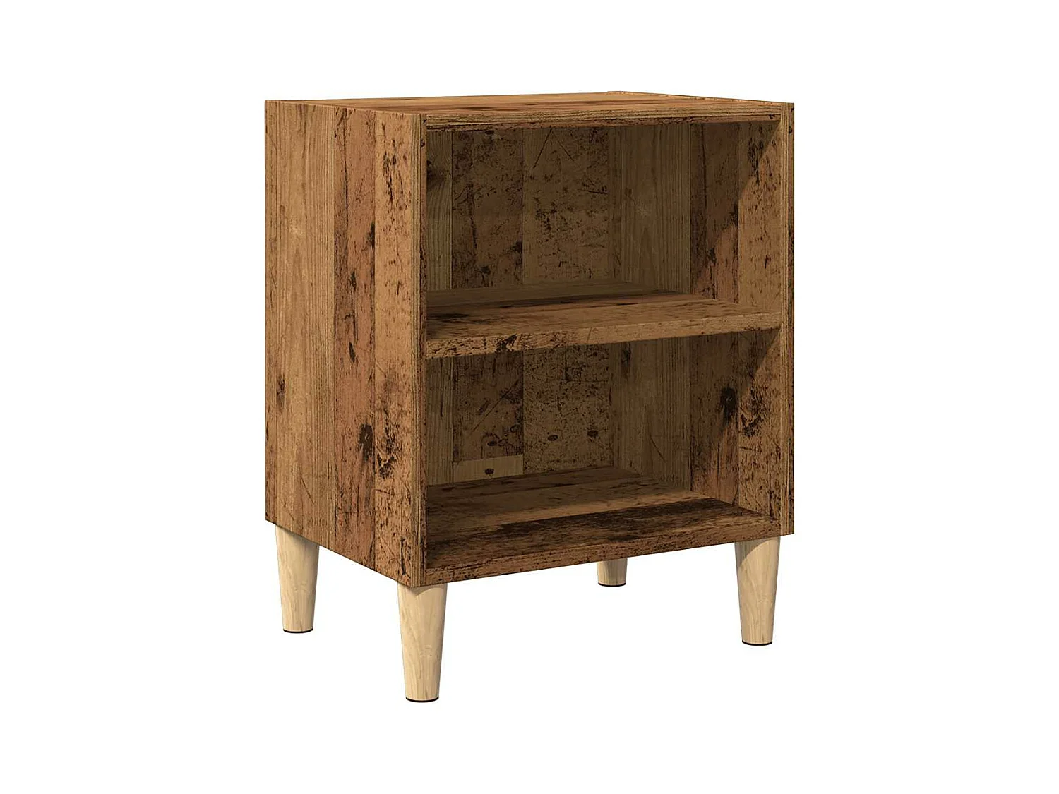Table de chevet vieux bois 40x30x50 cm bois d’ingénierie