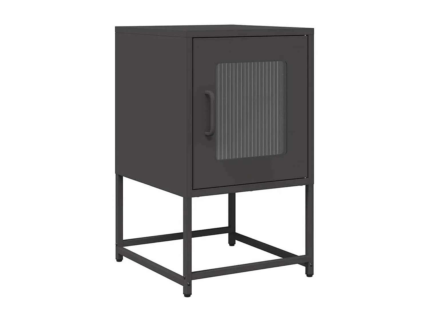 Table de chevet noir 36x39x60,5 cm acier laminé à froid