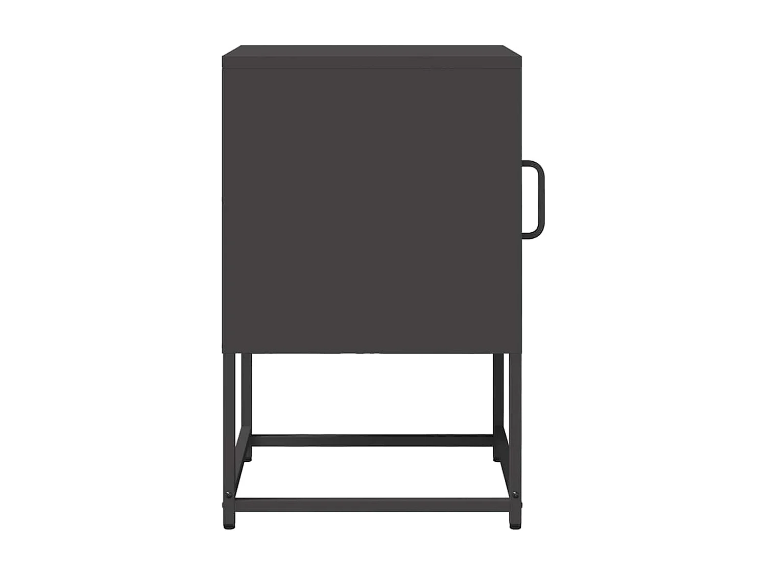 Table de chevet noir 36x39x60,5 cm acier laminé à froid