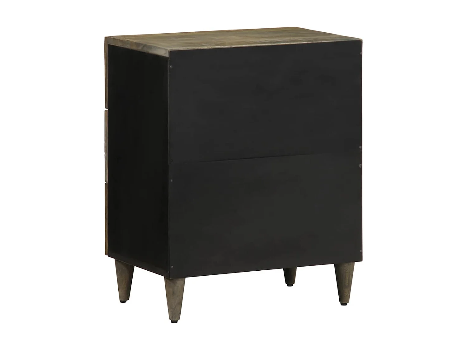 Mesa de cabeceira cinzento claro 50x33x60 cm