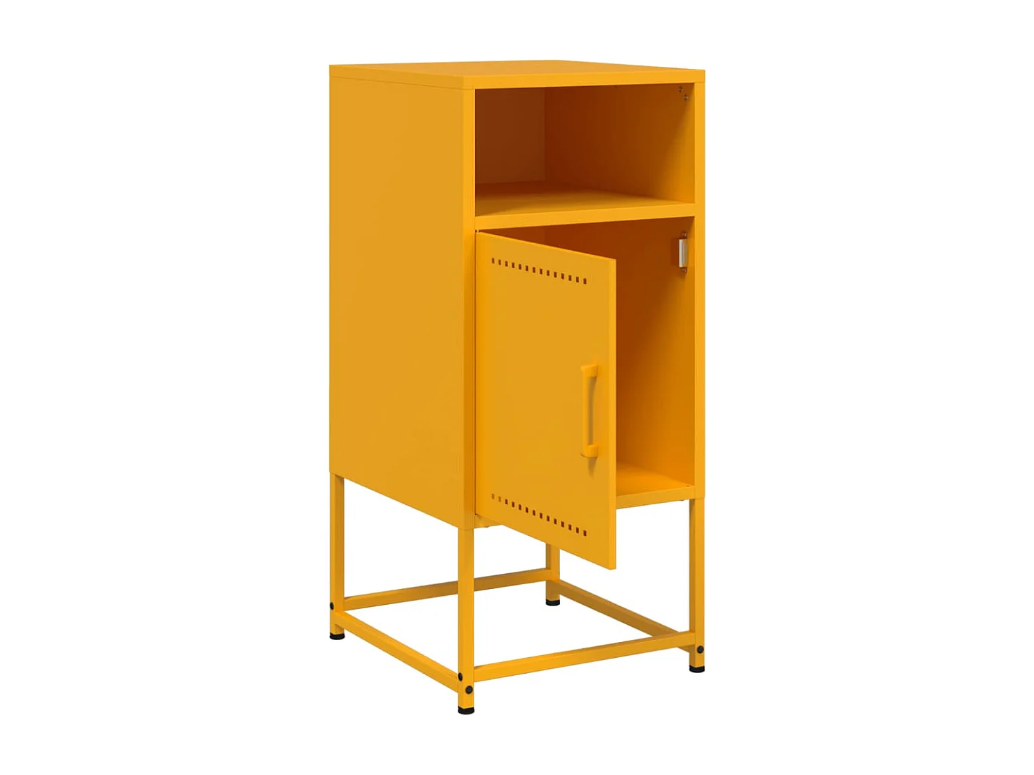 Tables de chevet 2 pièces jaune moutarde 36x39x78 cm acier