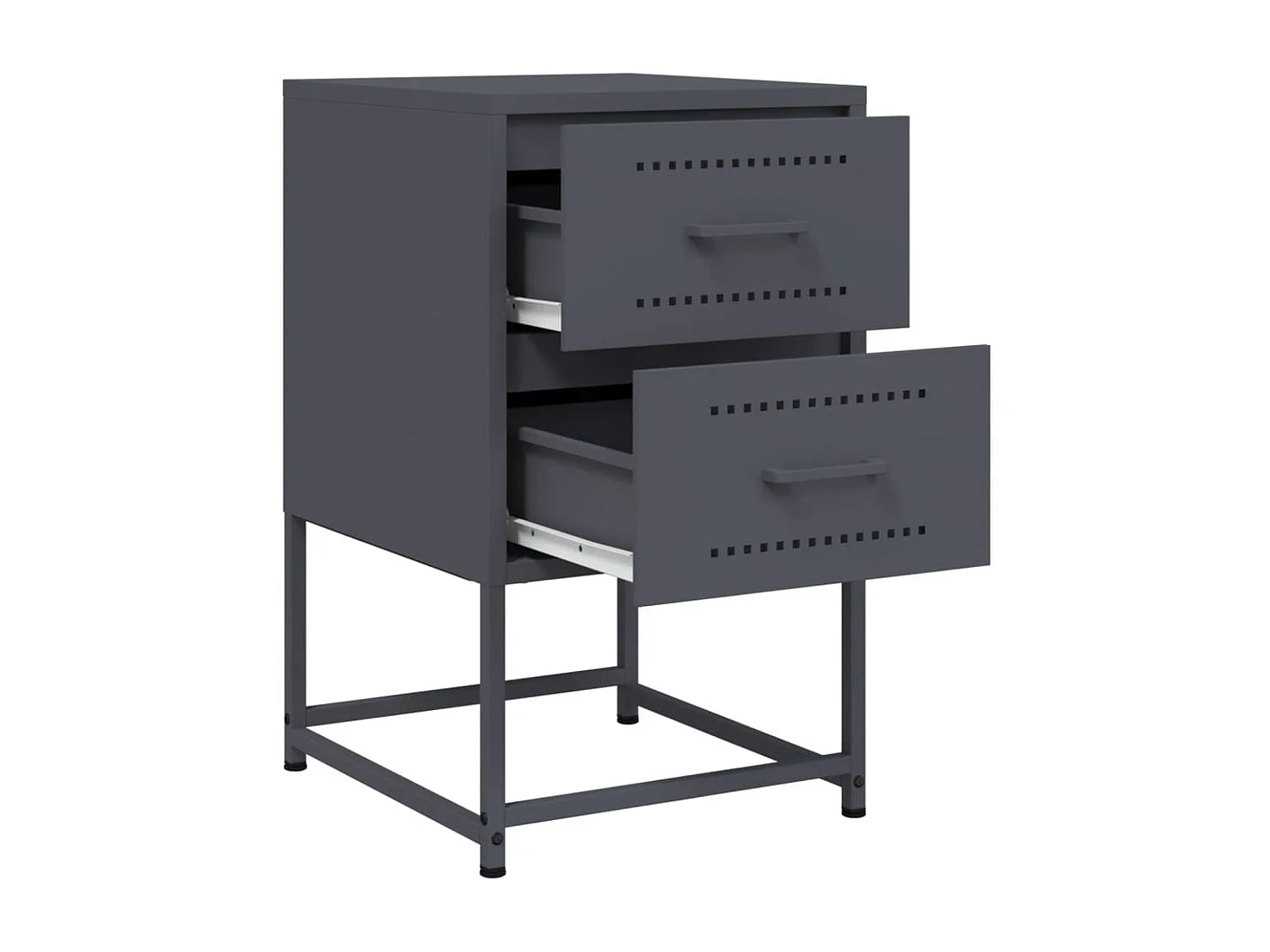 Table de chevet anthracite 36x39x60,5 cm acier