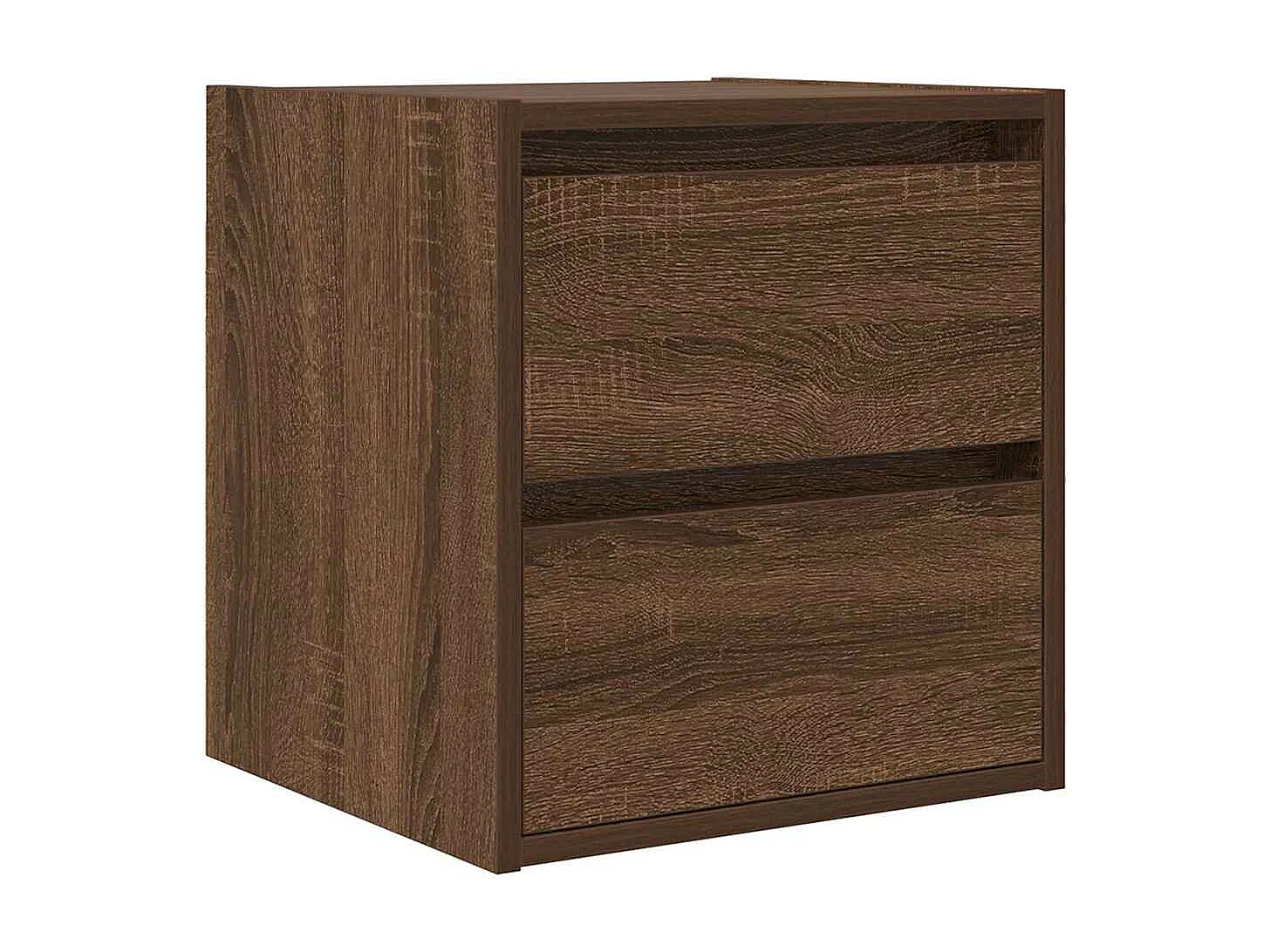 Nachtkastjes 2 st wandgemonteerd 38x34x40 cm bruin eikenkleur