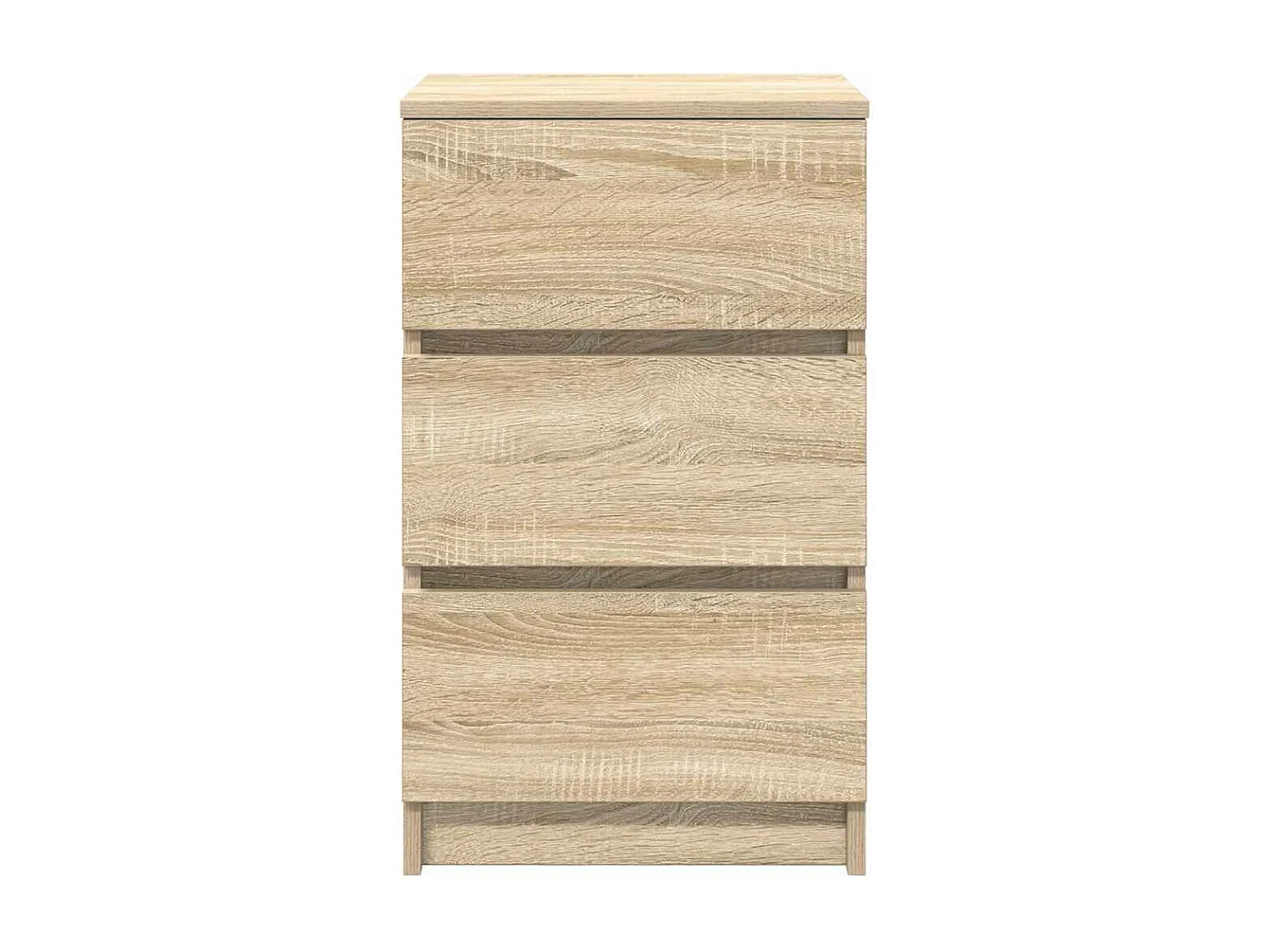 Mesillas de noche con 3 cajones 2 unidades roble Sonoma 39x35x65 cm