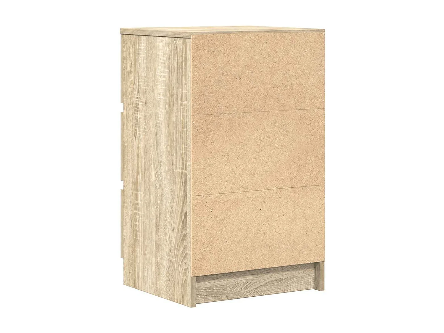 Mesillas de noche con 3 cajones 2 unidades roble Sonoma 39x35x65 cm