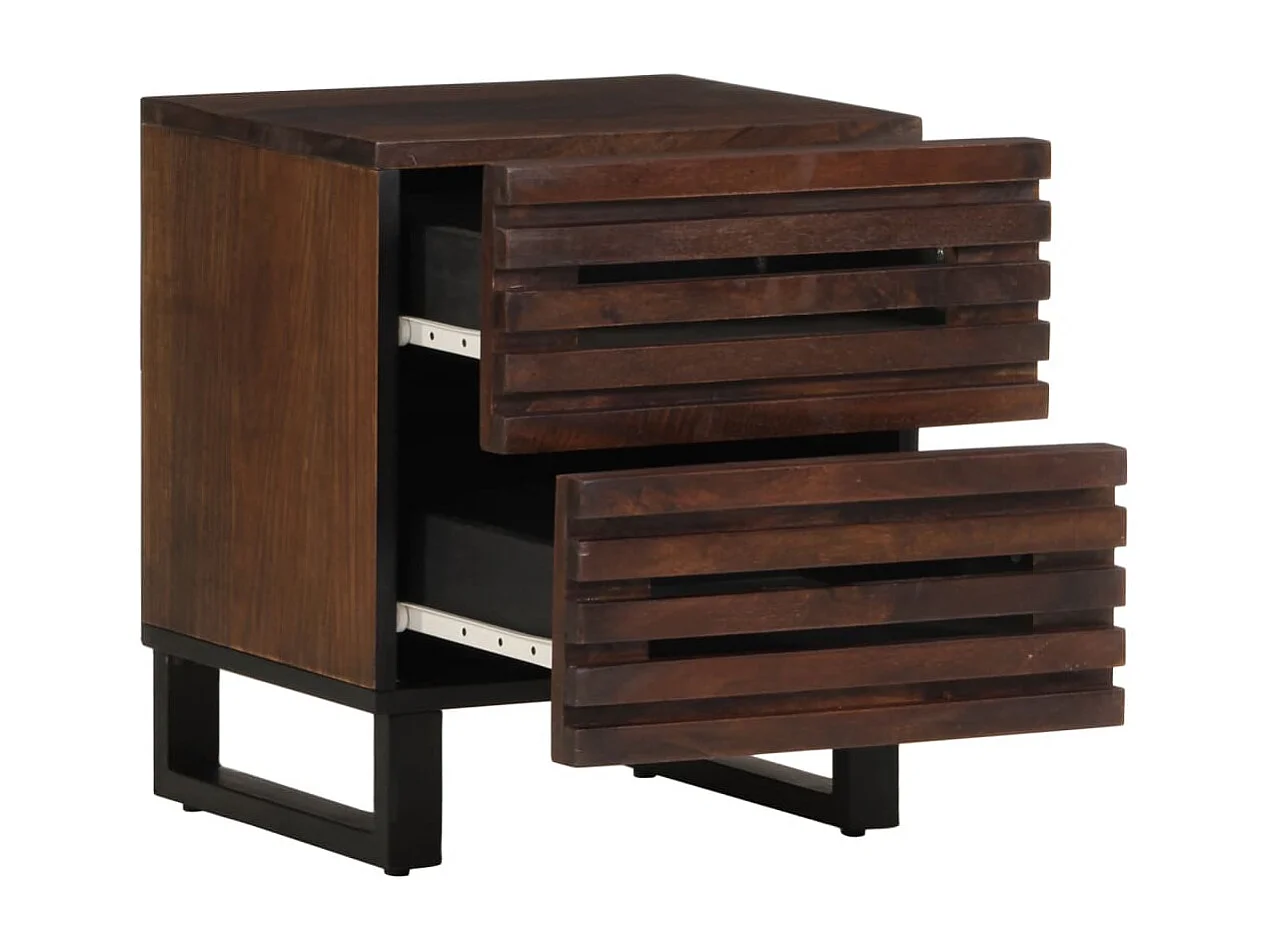 Tables de chevet 2 pièces 40x33x46 cm Bois de manguier solide