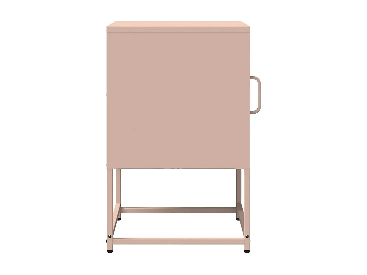 Table de chevet rose 36x39x60,5 cm acier laminé à froid