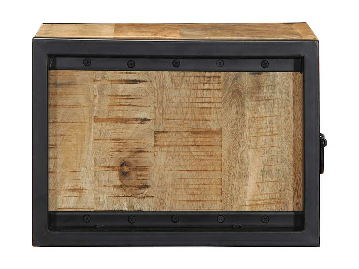 Table de chevet 40x35x25 cm bois massif de manguier brut