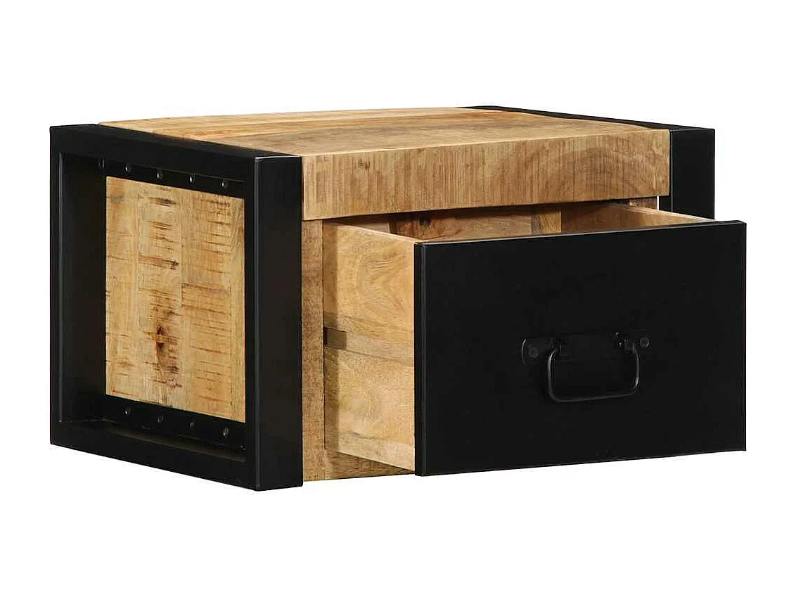 Mesa de cabeceira 40x35x25 cm madeira maciça manga áspera